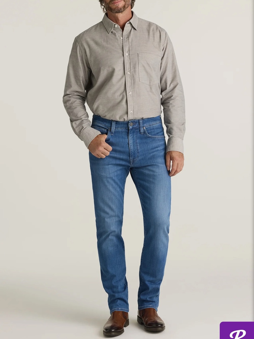 34 Heritage Courage Men's Mid Rise Blue Jeans Straight Fit W40 L32